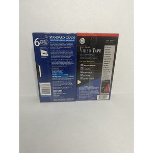2 Brand New Blank VHS Tapes- Maxell T-120 Standard Grade, GX-Silver T120